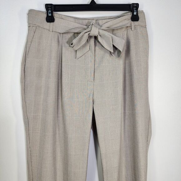 Maison D'Amelie Paris Womens Dress Pant 8 Belted Paperbag High Waisted Ankle Tie - Picture 3 of 9